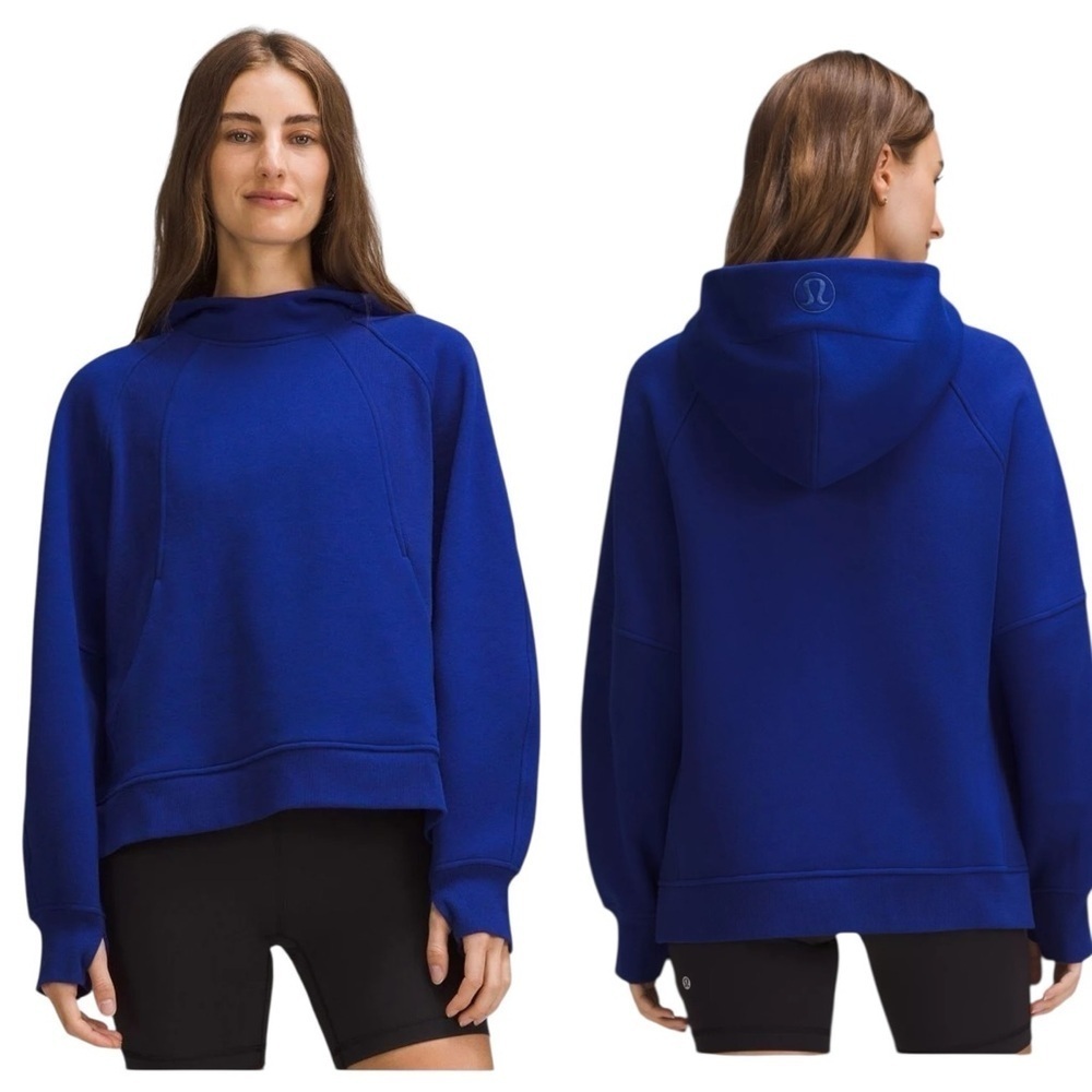 Lululemon Scuba Oversized Side Slit Hoodie in Blue